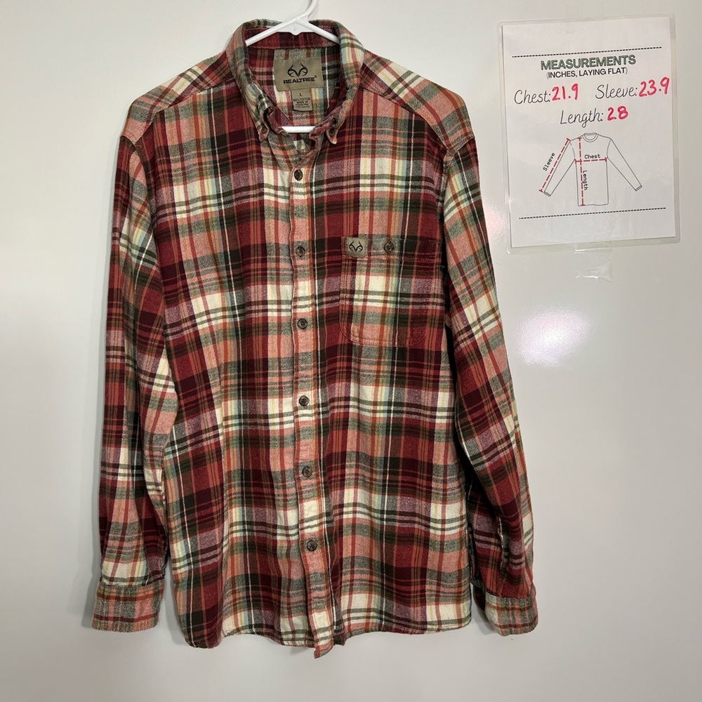 Red Realtree Flannel - Lg